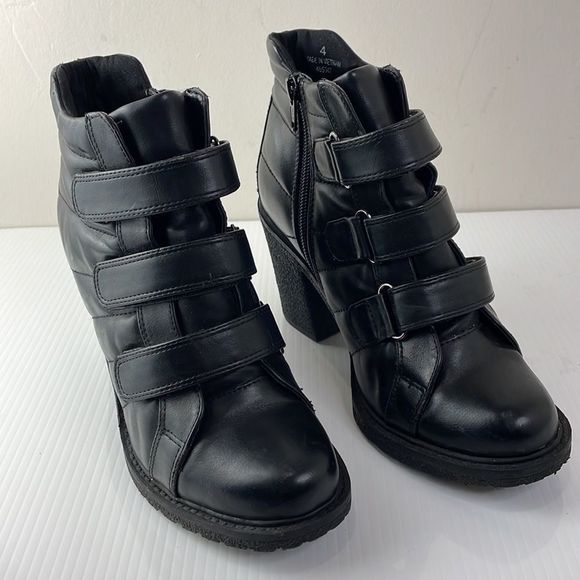 ASOS Shoes - ASOS Faux Leather Chunky Strappy Boot Size 7